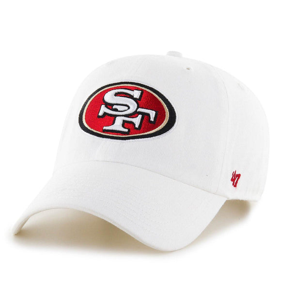 '47 Brand San Francisco 49ers Logo White Clean Up Adjustable Hat