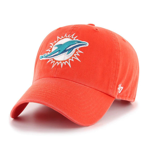 '47 Brand Miami Dolphins Clean Up Hat Orange