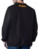 G-III Men's Pittsburgh Steelers Black Crossover Pullover Jacket