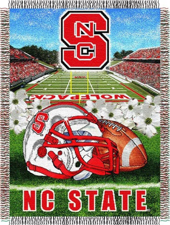 North Carolina State Wolfpack NCAA Woven Tapestry Throw / Blanket