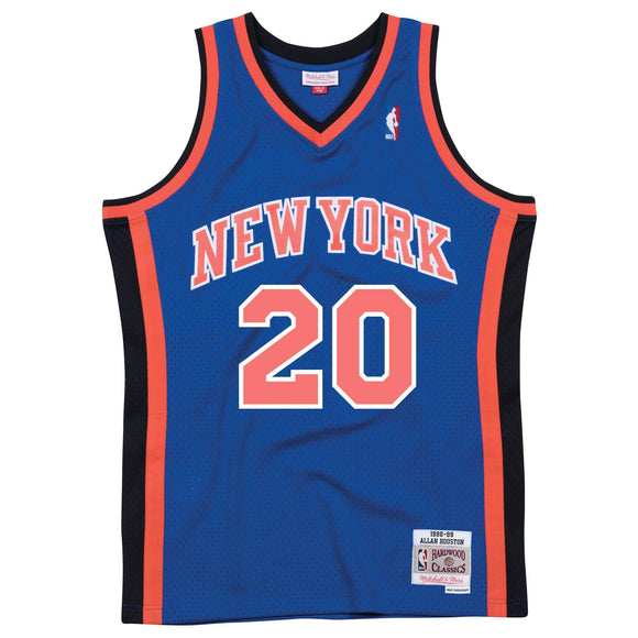 Allan Houston New York Knicks Mitchell & Ness Hardwood Classics Swingman Jersey - Blue