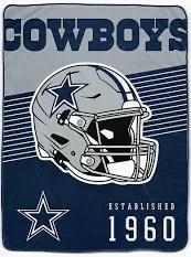 NFL Dallas Cowboys 60"x80" Helmet Stripes Throw by Pegasus Sports