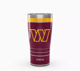 Washington Commanders 20 oz Tervis Traveler - Stainless Steel Tumbler with Slider Lid