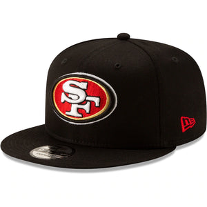 Men's San Francisco 49ers New Era Black Basic 9FIFTY Adjustable Snapback Hat