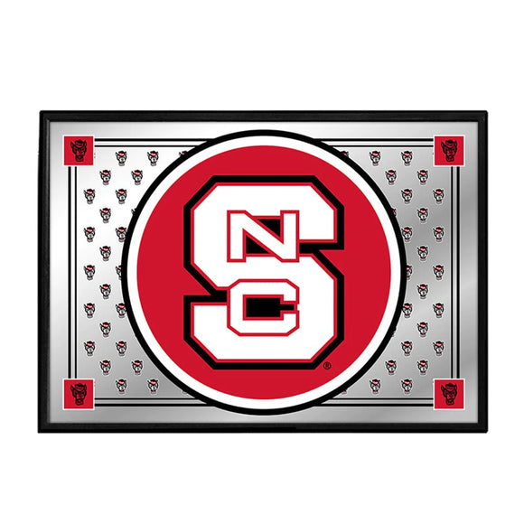 NC State Wolfpack: Team Spirit - Framed Mirrored Wall Sign