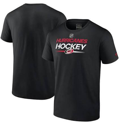 Men's Carolina Hurricanes Fanatics Branded Black Authentic Pro Primary T-Shirt