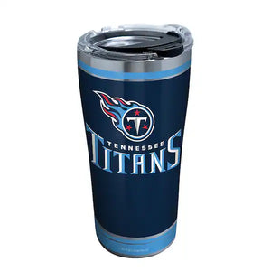 NFL Tennessee Titans- Touchdown Stainless Steel Insulated Tumbler with Clear and Black Hammer Lid, 20 oz