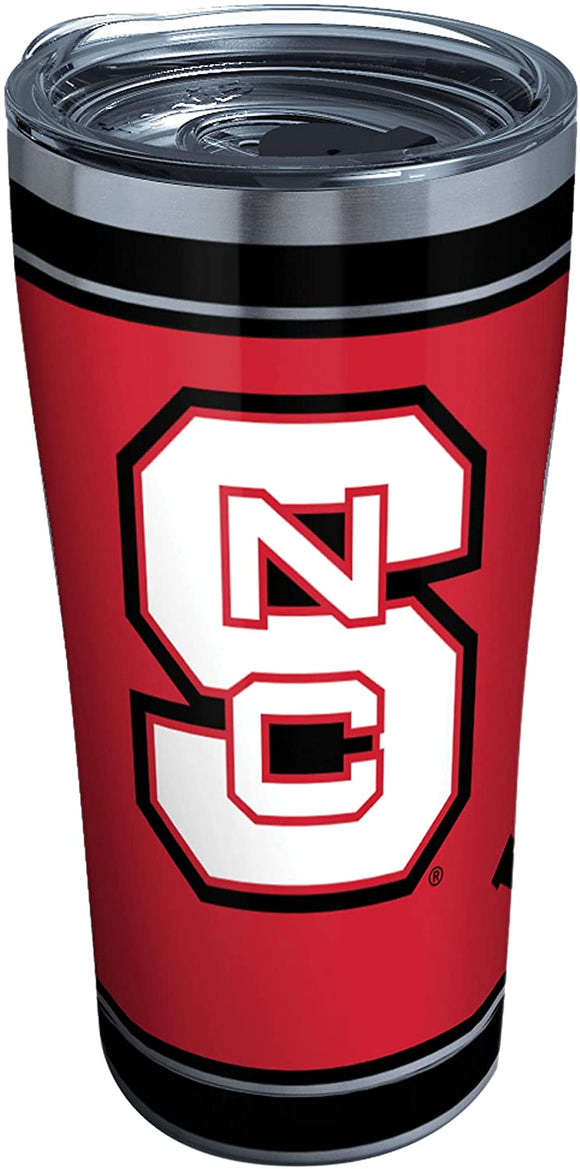 Tervis NC State Wolfpack Campus Stainless Steel Insulated Tumbler with Clear and Black Hammer Lid, 20 oz, Silver