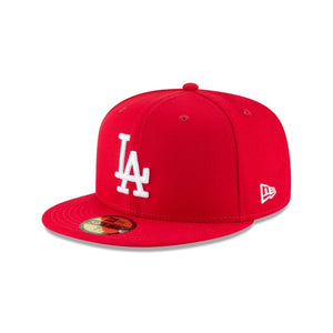 LOS ANGELES DODGERS SCARLET BASIC 59FIFTY FITTED NEW ERA