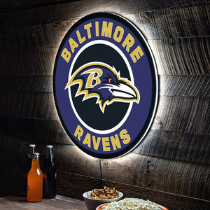 Baltimore Ravens LED XL Round Wall Décor