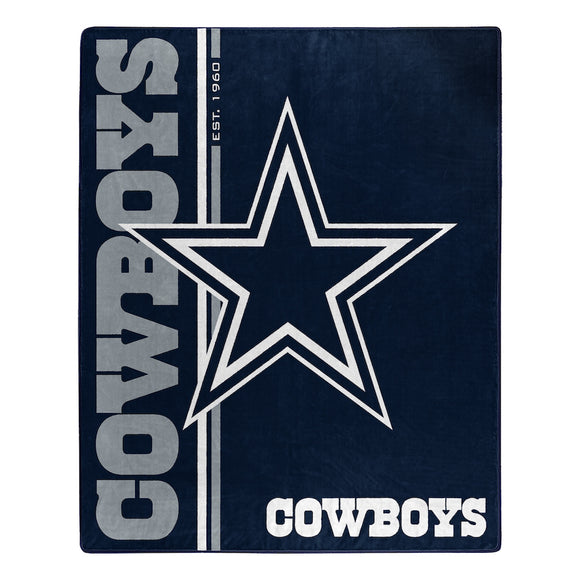 Dallas Cowboys Plush Fleece Raschel Blanket 50 x 60