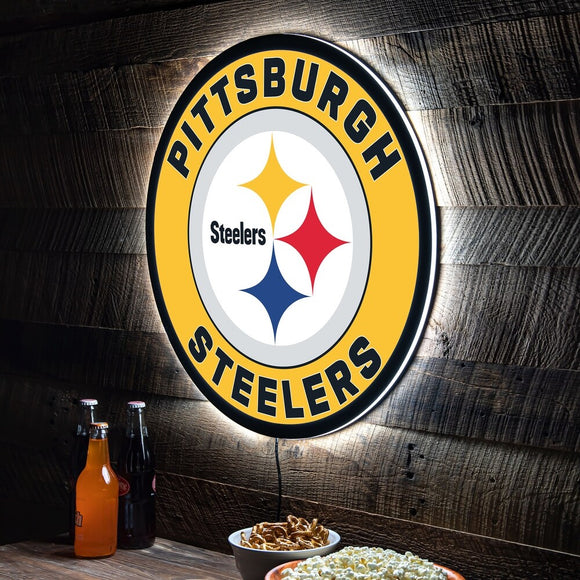 Pittsburgh Steelers LED XL Round Wall Décor