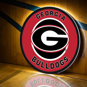 Georgia Bulldogs LED XL Round Wall Décor
