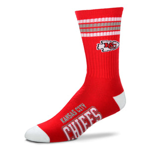 Kansas City Chiefs FBF 4 Stripe Deuce Socks