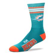 Miami Dolphins FBF 4 Stripe Deuce Socks