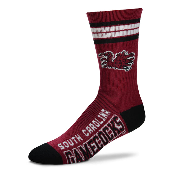 South Carolina Gamecocks FBF 4 Stripe Deuce Socks