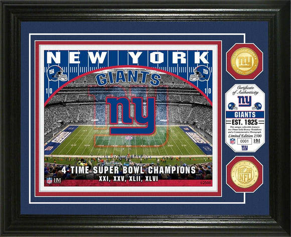 Govets | Highland Mint New York Giants Super Bowl Banner Collection Photo Mint