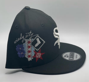 New Era Chicago White Sox 9FIFTY Black & White Snapback Hat