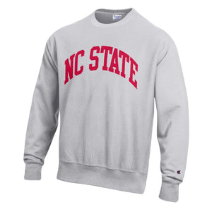 NC State Wolfpack Grey Reverse Weave Crewneck Sweatshirt