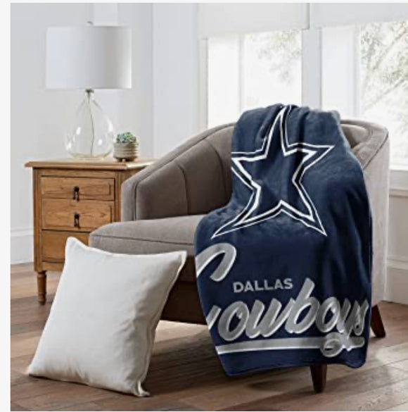 Dallas Cowboys Raschel Blanket 50 x 60”