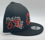 New Era Mens MLB Baltimore Orioles Icon 9Fifty Snapback Hat 60311043
