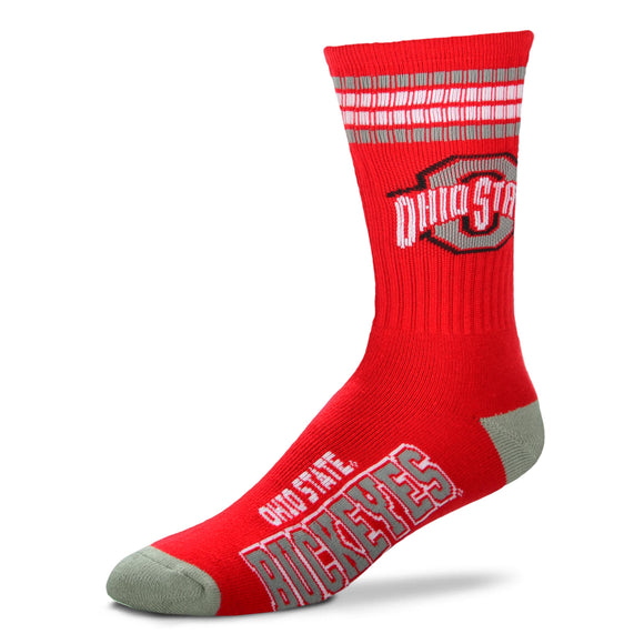 Ohio State Buckeyes FBF 4 Stripe Deuce Socks