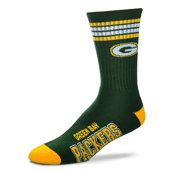 Green Bay Packers FBF 4 Stripe Deuce Socks