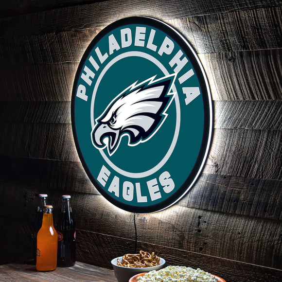 Philadelphia Eagles LED XL Round Wall Décor