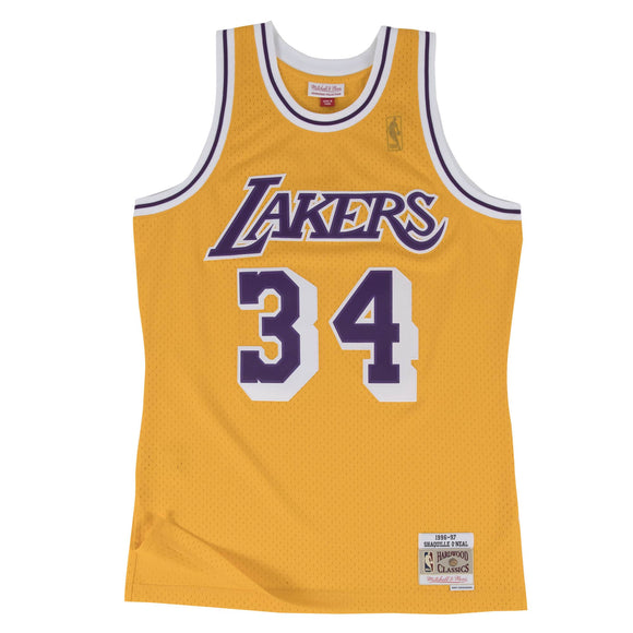 Mitchell and Ness Swingman Jersey Los Angeles Lakers Home 1996-97 Shaquille O'Neal